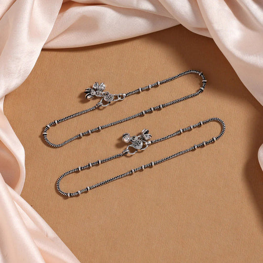 Arya Silver Plated Anklet