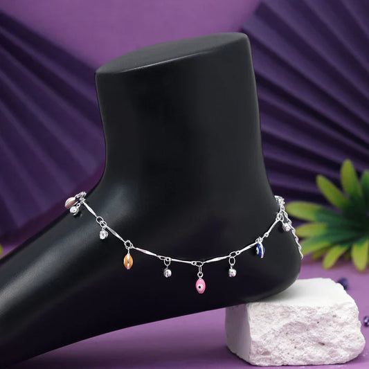 Evil Eye Multicolor Charm Anklet