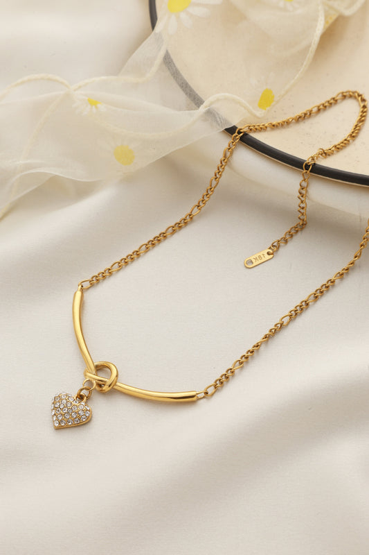 Noor Sparkle Heart Necklace