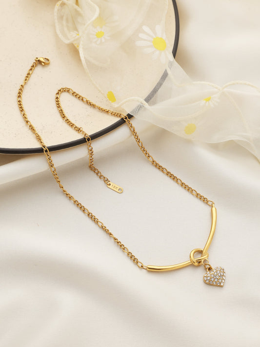 Noor Sparkle Heart Necklace